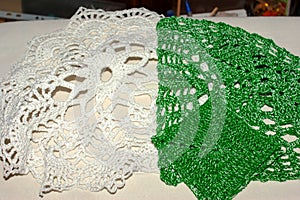 Crochet openwork napkins