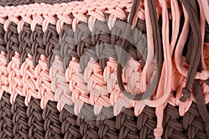 Crochet small bag closed up