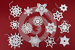Crochet snowflakes