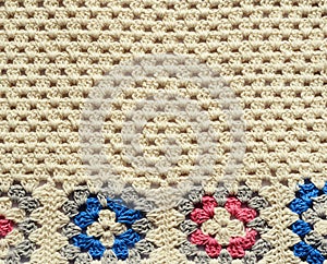 Crochet texture with square motives