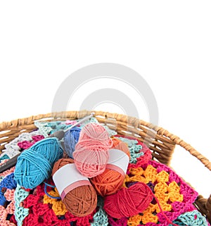 Crochet work in many colors