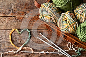 Crochet Yarn and Hook photo