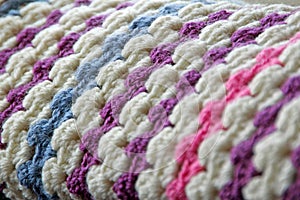 Crocheted blanket stitches