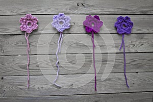 Crocheted flowers