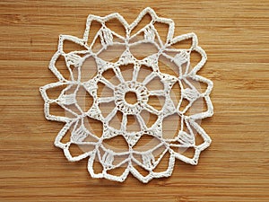 Crocheted snow flake