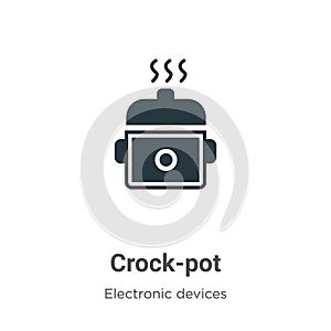 Crock-pot vector icon on white background. Flat vector crock-pot icon symbol sign from modern electronic devices collection for