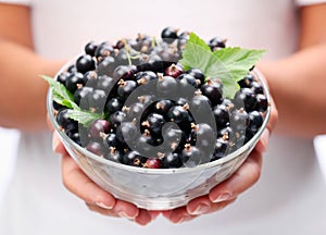 Crockery with black currant.