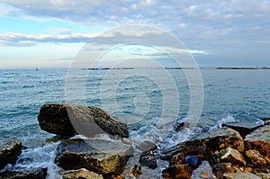 Crocks on the shoreline