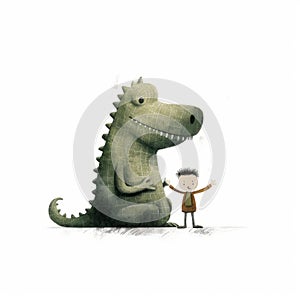 Crocodile Art By Jon Klassen With Snicker Emoji