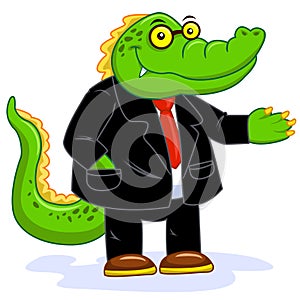 Crocodile businessman