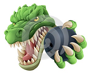 Crocodile Dinosaur Alligator Bowling Sports Mascot