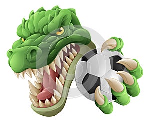 Crocodile Dinosaur Alligator Soccer Sports Mascot