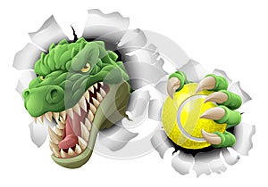 Crocodile Dinosaur Alligator Tennis Sports Mascot