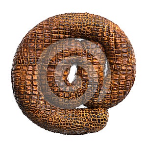 crocodile email sign - 3d at sign reptile symbol - Suitable for wildlife, ecology or conservation related subjects