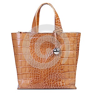 Crocodile leather bag