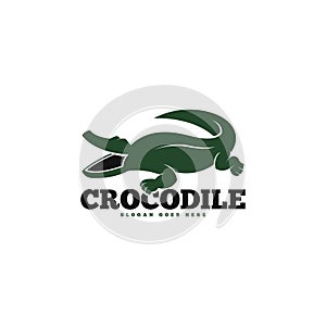 Crocodile logo . Reptile logo template. Dengerous animal logo 