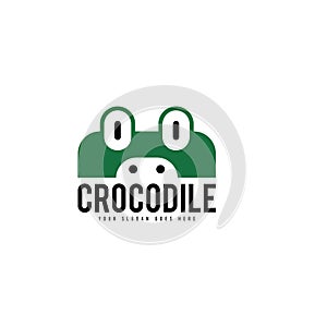 Crocodile logo . Reptile logo template. Dengerous animal logo 