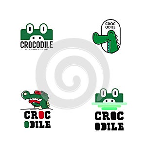Crocodile logo . Reptile logo template. Dengerous animal logo
