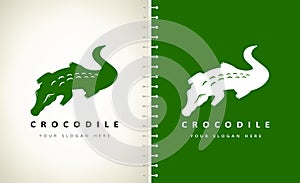 Crocodile logo vector. Alligator design illustration.