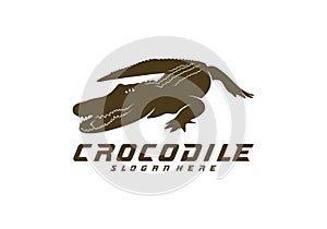 Crocodile Logo Vector. Alligator emblem template Illustration