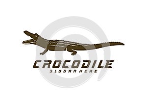 Crocodile Logo Vector. Alligator emblem template Illustration