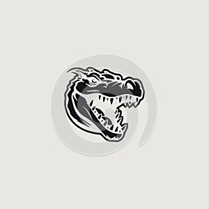 Crocodile simple and stylish logo vector image