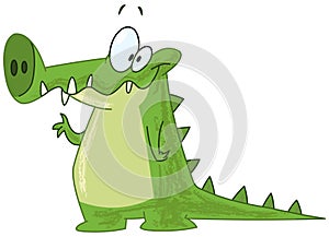 Crocodile waving