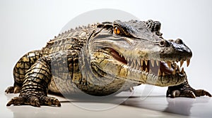 crocodile on white background