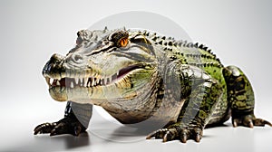 crocodile on white background