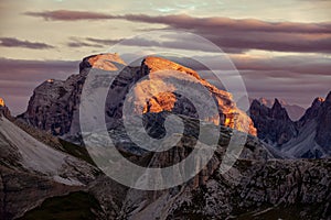 Croda dei Baranci, Birkenkofel, Dolomites, Italy