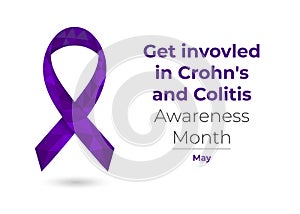 Crohns Disease and Colitis Awareness Month ribbon photo