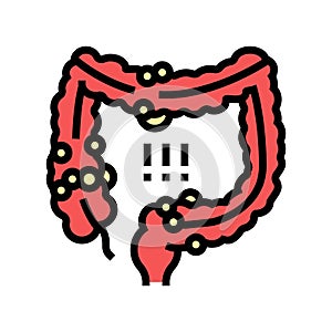 crohns disease color icon vector illustration photo