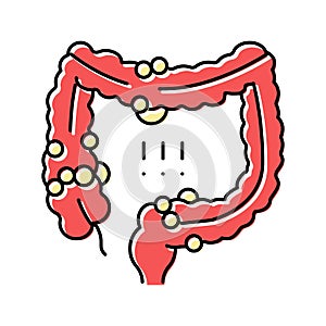 crohns disease color icon vector illustration photo