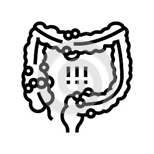 crohns disease line icon vector illustration photo