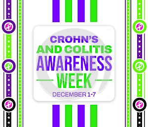 crohnâ€™s and colitis awareness week is observed in the first seven days of december to spread awareness of disease