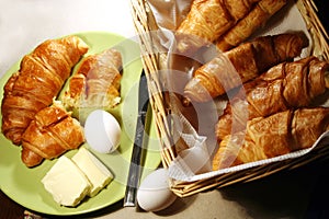 Croissant breakfast