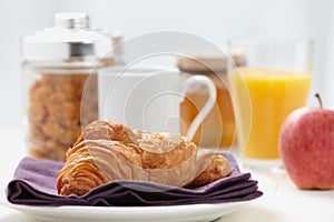 Croissant breakfast