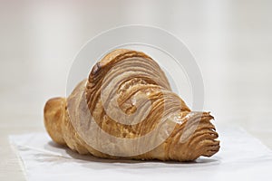 Croissant butter original croissant on table