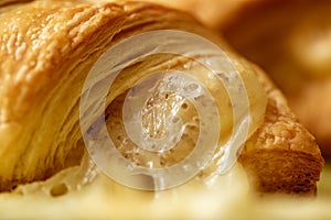 Croissant with cheese. Fresh bakery. Bread bakery