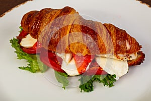 Croissant with chicken