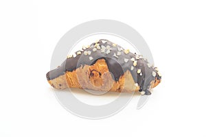 Croissant with chocolate and nutty