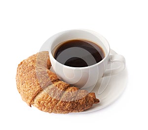 Croissant and cup of coffee