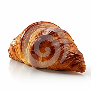 Croissant De Choclo: Hyperrealism Photography On White Background