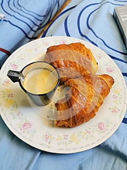 Croissant eat morning