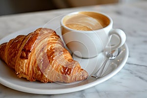 Croissant and Espresso: A flaky, buttery croissant paired with a strong espresso, a quintessential French breakfast.