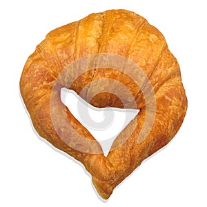 Croissant isolated on a white background