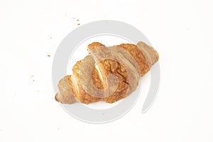 Croissant, isolated white background. breakfast concept