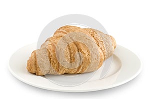Croissant on a plate