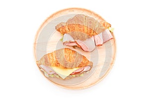 croissant sandwich ham