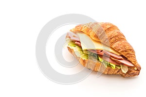 croissant sandwich ham